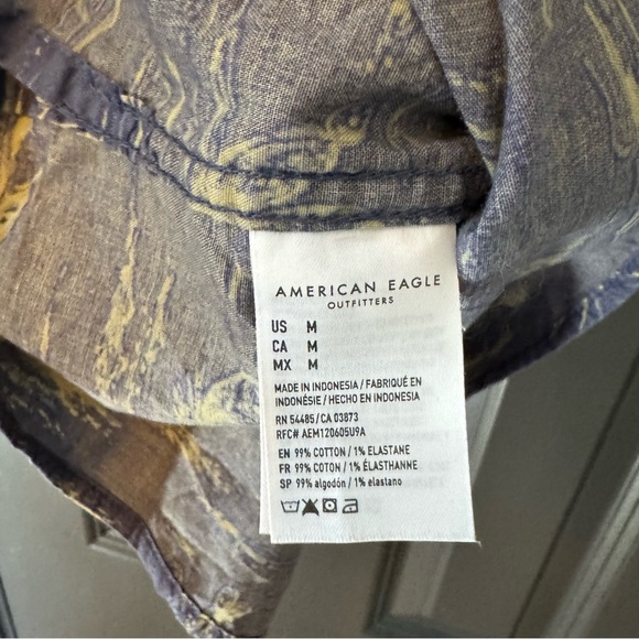 🦅 AE 🌵 Desert Print SS Button Down - Picture 4 of 6